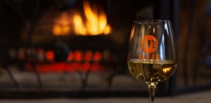 Muse Vineyards Wine Glass by the Fire