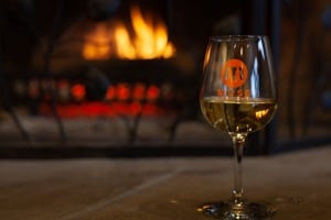 Muse Wine Glass by the Fire